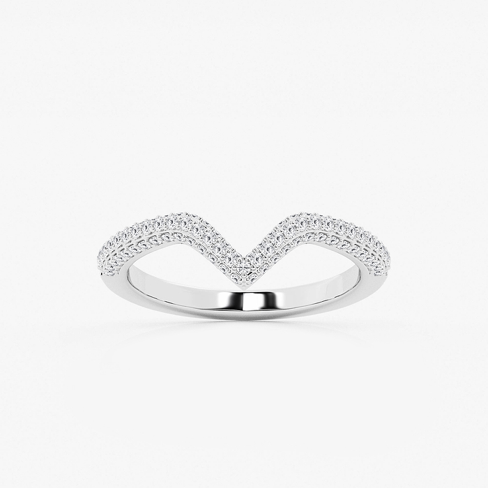 1/2 ctw Round Lab Grown Diamond Prong Set Wedding Band