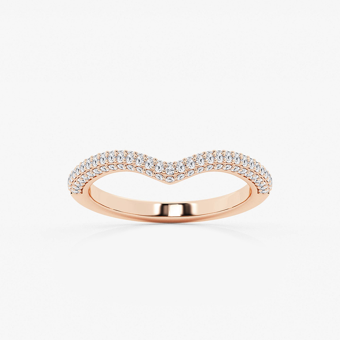 1/2 ctw Round Lab Grown Diamond Prong Set Wedding Band