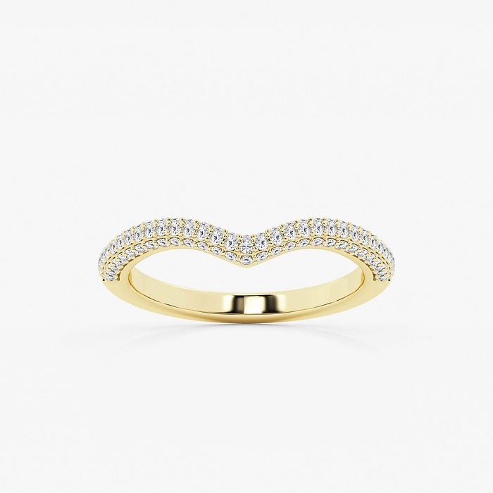 1/2 ctw Round Lab Grown Diamond Prong Set Wedding Band