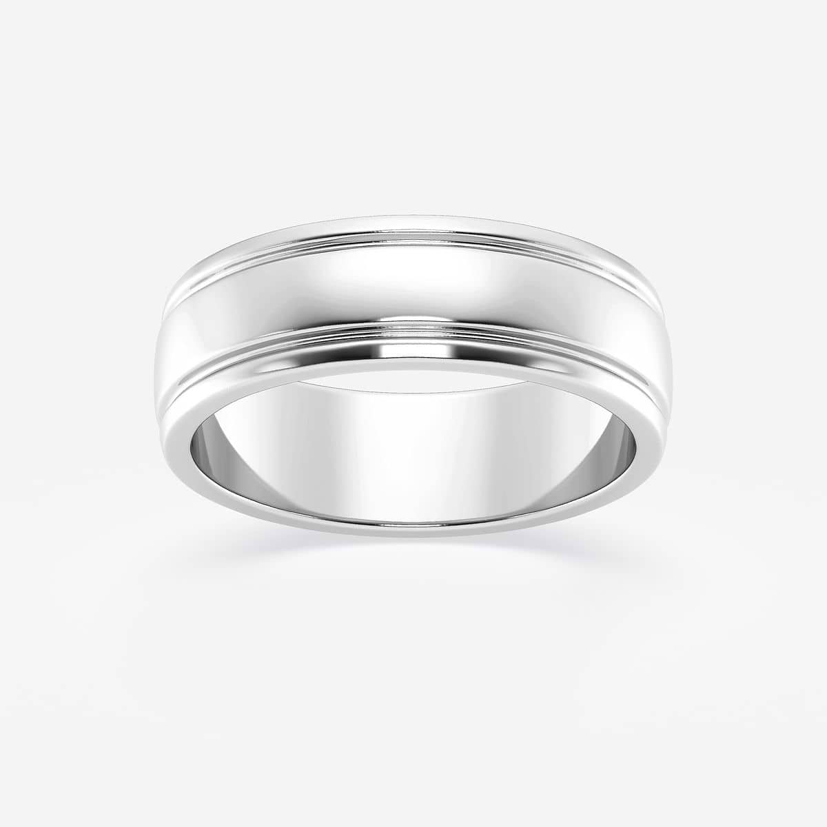 7mm High Polish Inlay Wedding Band