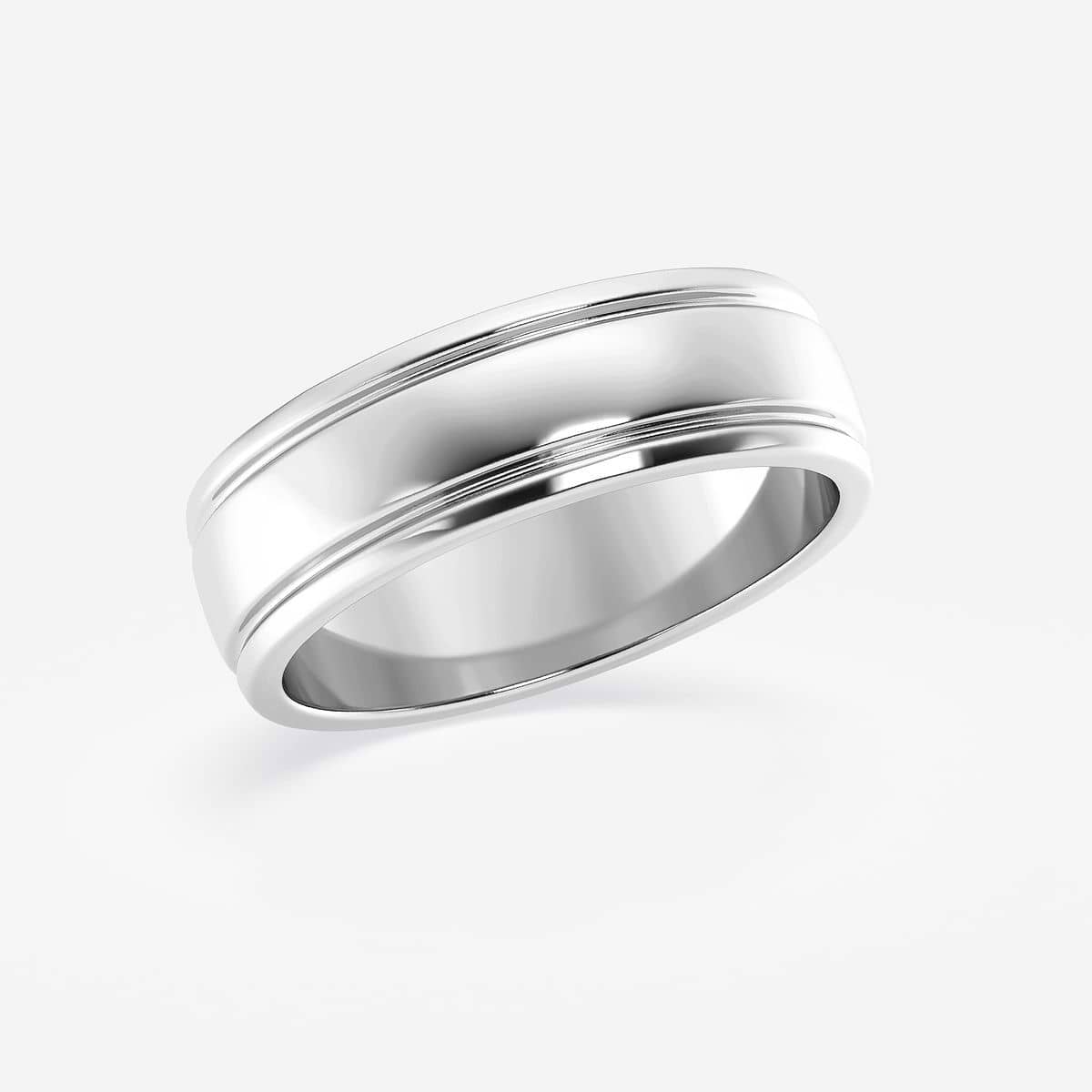 Additional Image 1 for  7mm High Polish Inlay Wedding Band