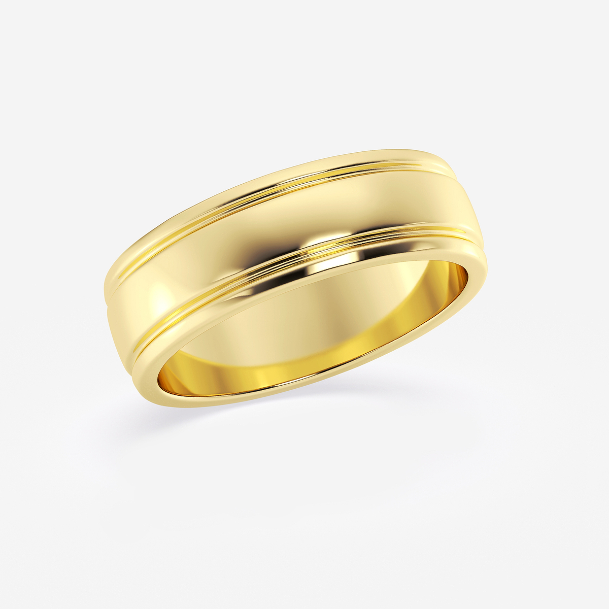 Additional Image 1 for  7mm High Polish Inlay Wedding Band
