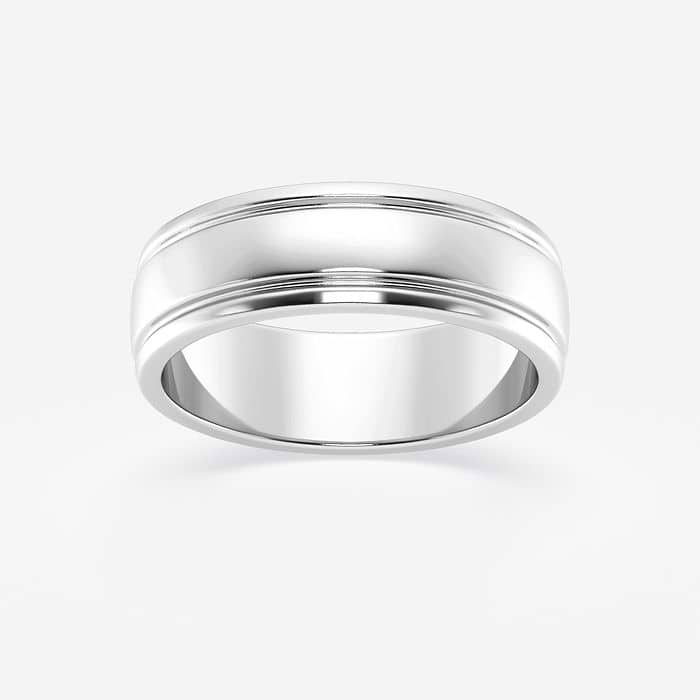 7mm High Polish Inlay Wedding Band