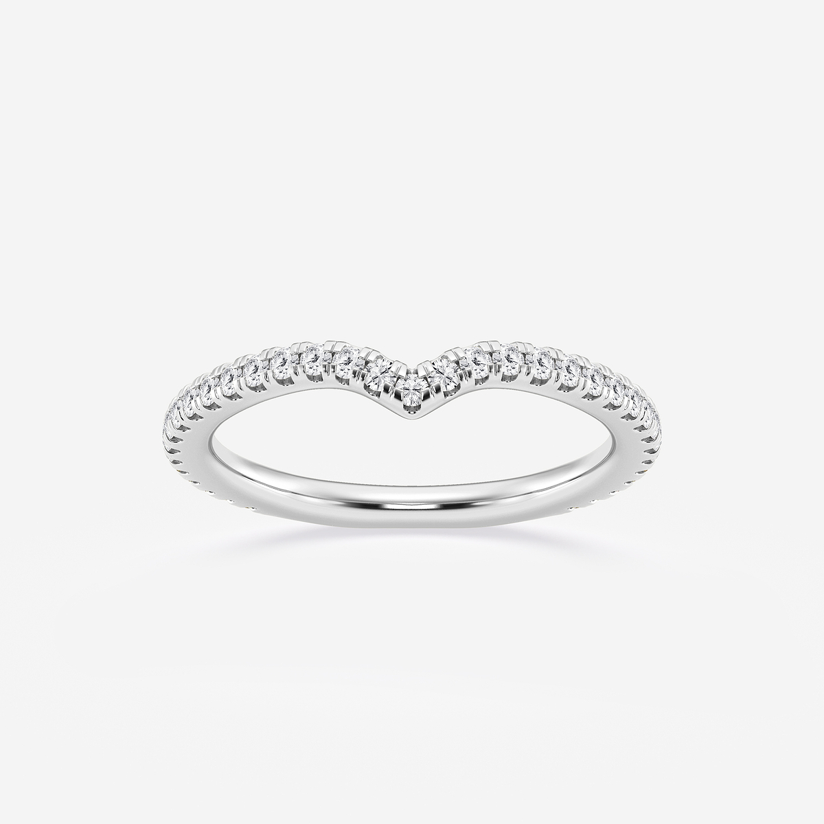 1/3 ctw Round Lab Grown Diamond Chevron Wedding Band