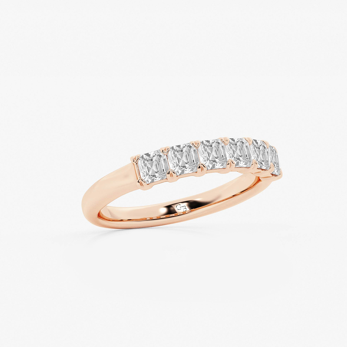 Additional Image 1 for  1 ctw Asscher Lab Grown Diamond Six Stone Anniversary Band