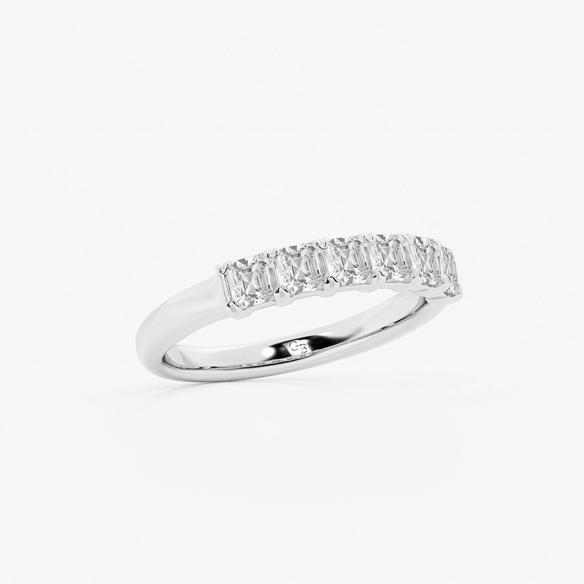 Additional Image 1 for  1 ctw Asscher Lab Grown Diamond Six Stone Anniversary Band