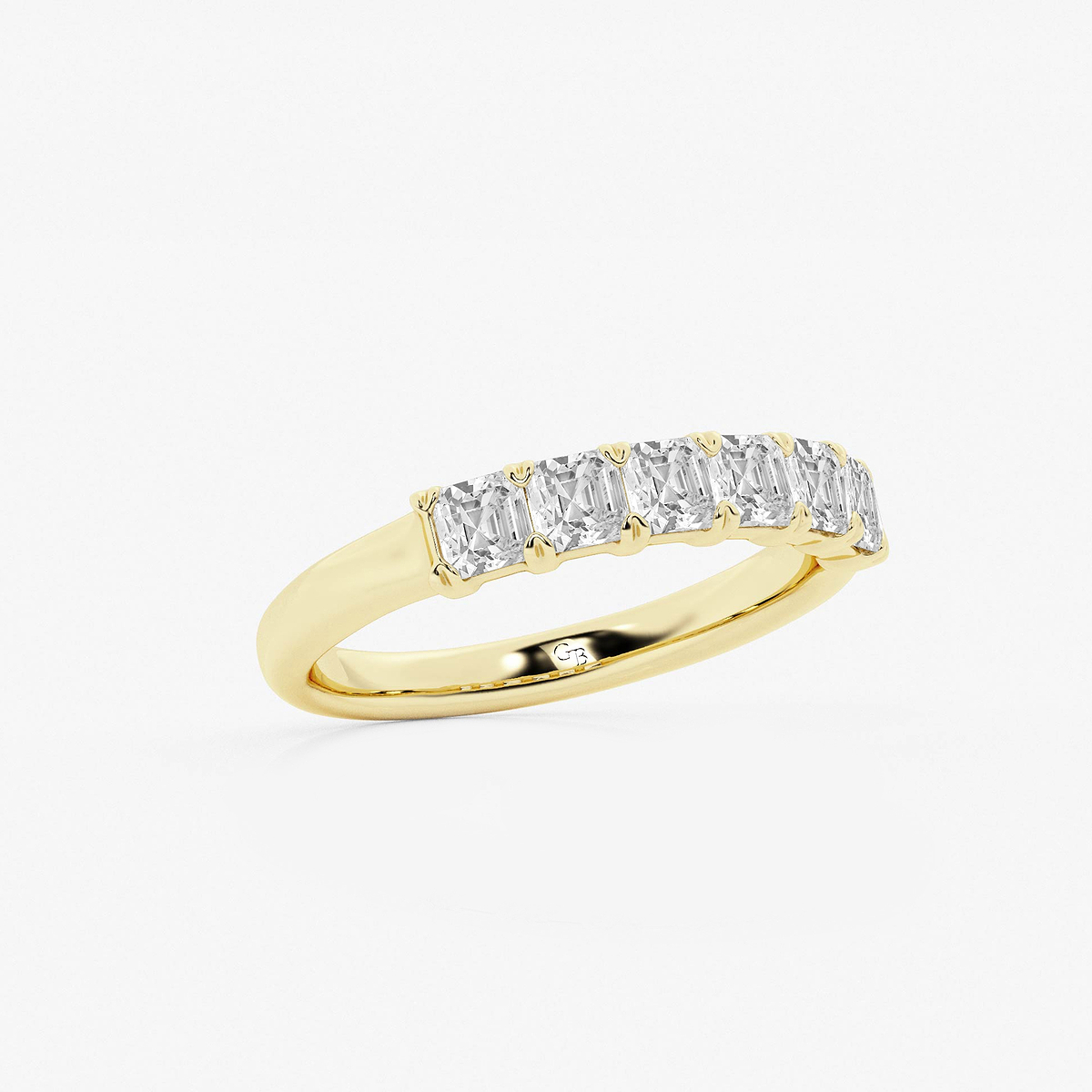 Additional Image 1 for  1 ctw Asscher Lab Grown Diamond Six Stone Anniversary Band
