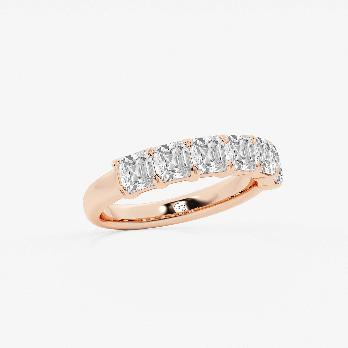 Additional Image 1 for  2 ctw Asscher Lab Grown Diamond Six Stone Anniversary Band
