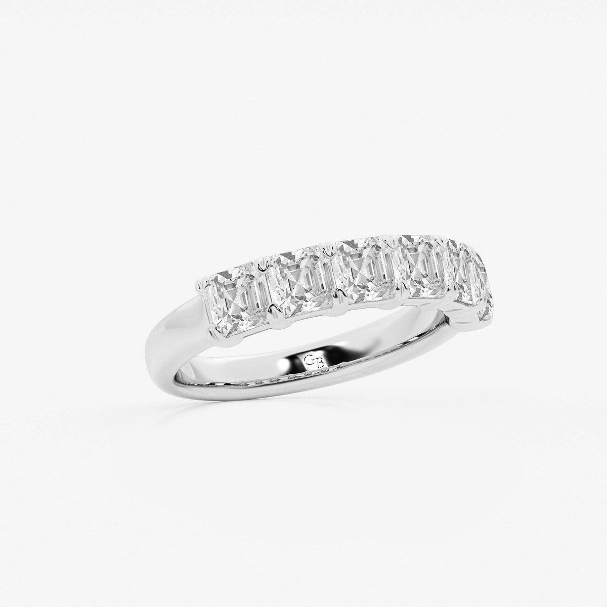Additional Image 1 for  2 ctw Asscher Lab Grown Diamond Six Stone Anniversary Band