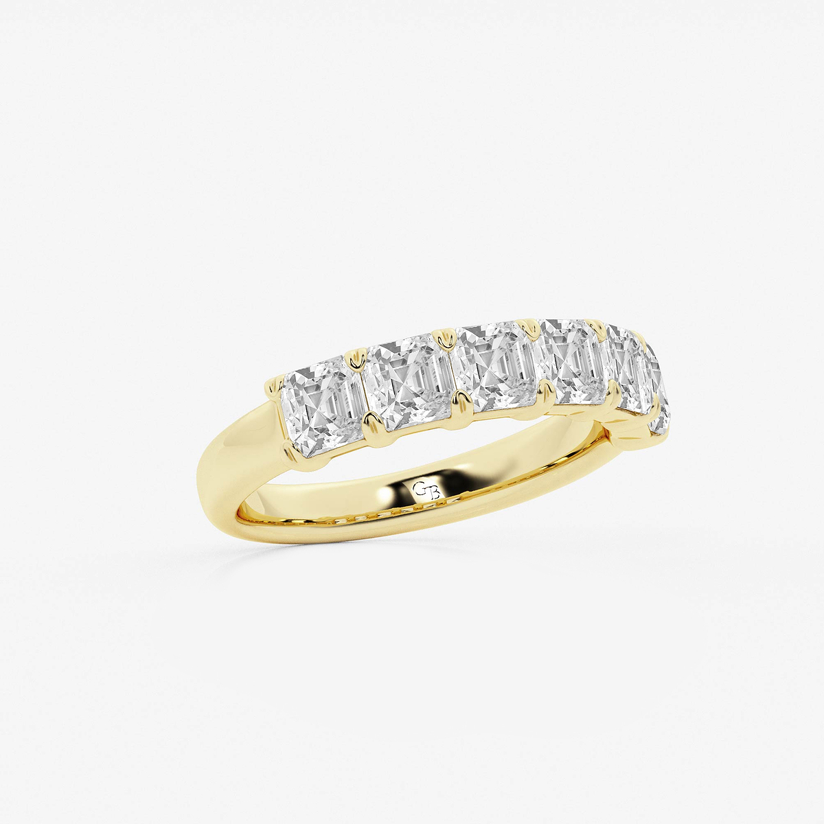 Additional Image 1 for  2 ctw Asscher Lab Grown Diamond Six Stone Anniversary Band