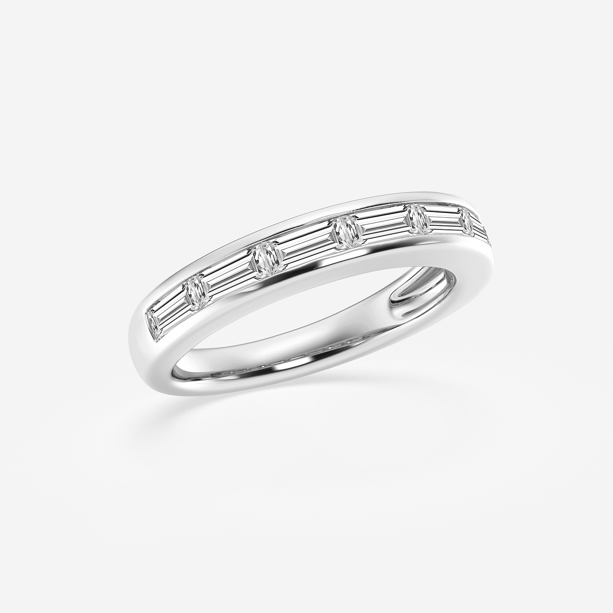 Additional Image 1 for  1 ctw Baguette Lab Grown Diamond Seven Stone Anniversary Band