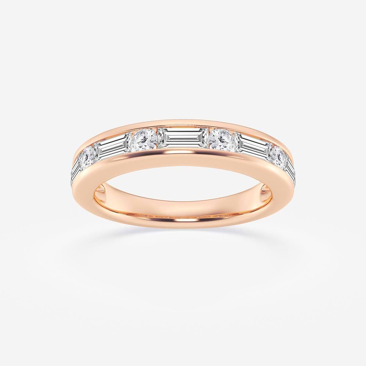 14k White Gold Gemstone & 1/8 CTW Diamond Alternating Channel Set Anniversary Band 14k White Gold Gemstone & 1/8 CTW Diamond Alternating Channel Set Anniversary Band