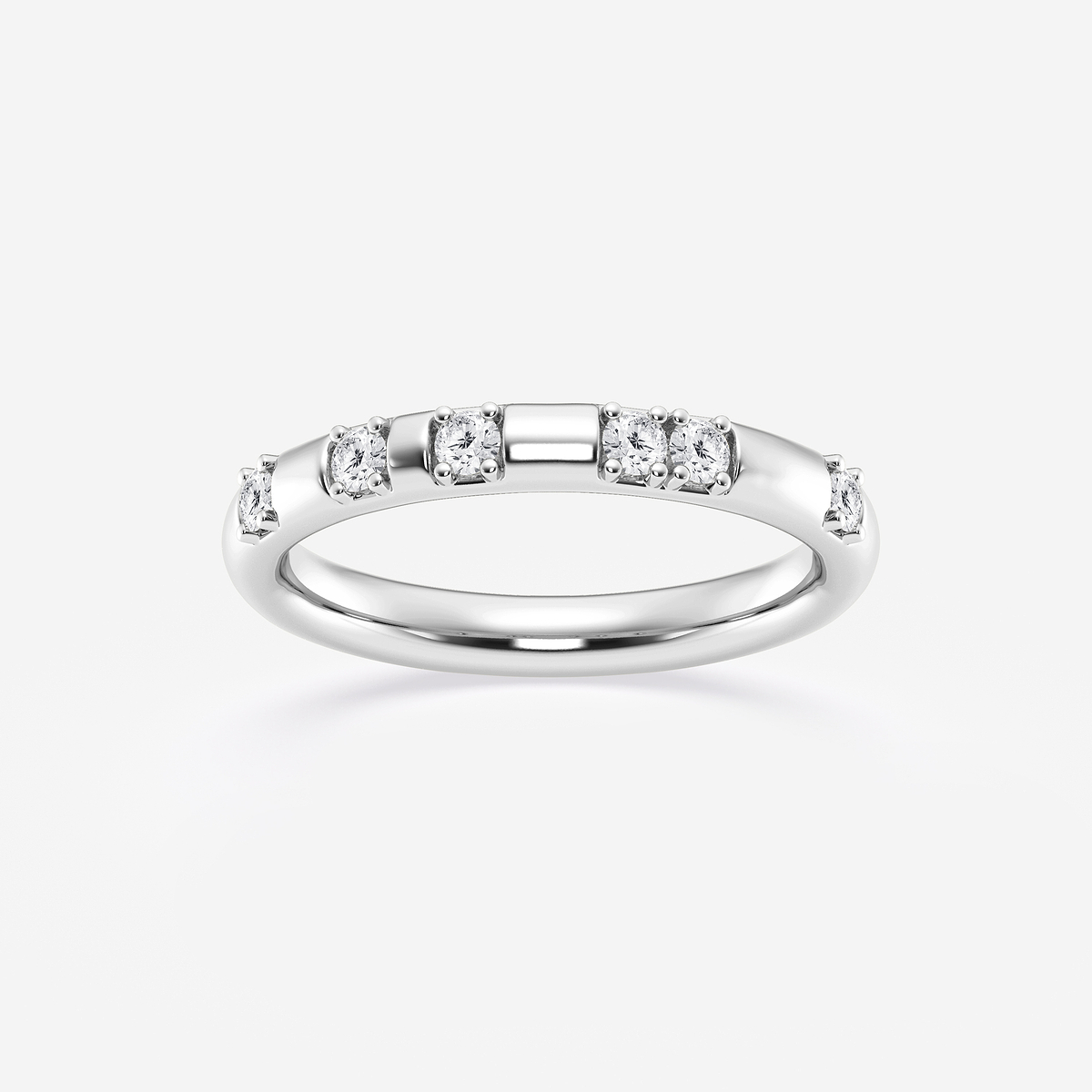 1/5 ctw Round Lab Grown Diamond Contemporary High Comfort Fit Wedding Band