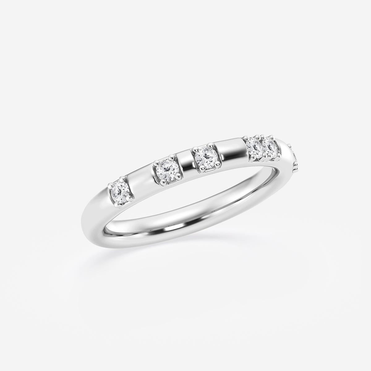 Additional Image 1 for  1/5 ctw Round Lab Grown Diamond Contemporary High Comfort Fit Wedding Band