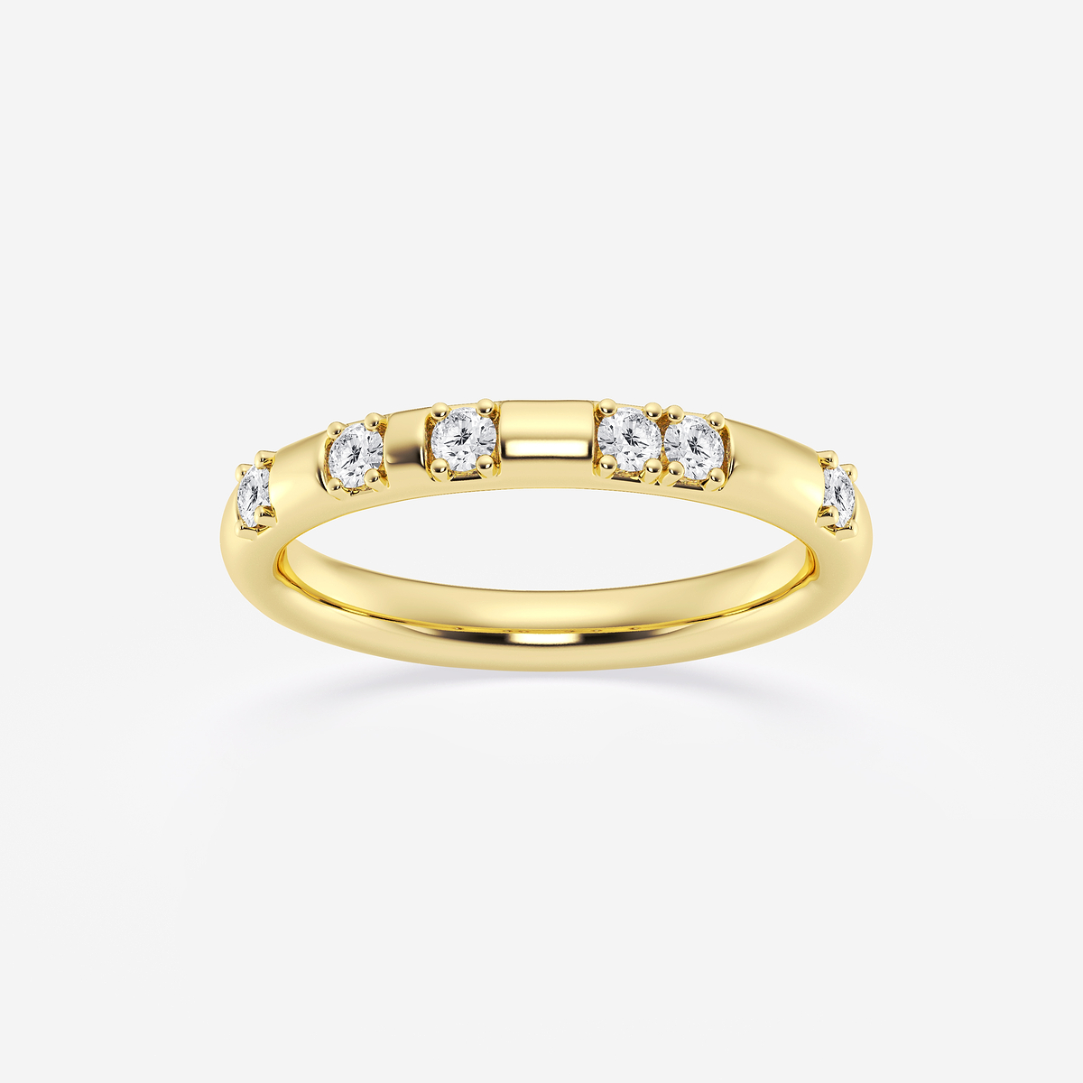 1/5 ctw Round Lab Grown Diamond Contemporary High Comfort Fit Wedding Band