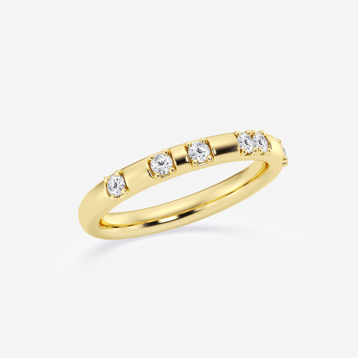 Additional Image 1 for  1/5 ctw Round Lab Grown Diamond Contemporary High Comfort Fit Wedding Band