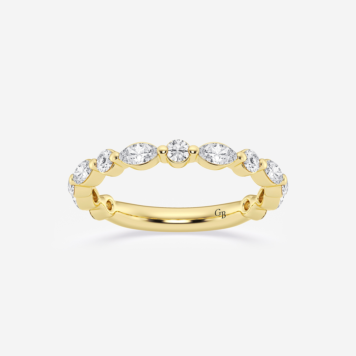 5/8 ctw Round and Marquise Lab Grown Diamond Floating Wedding Band