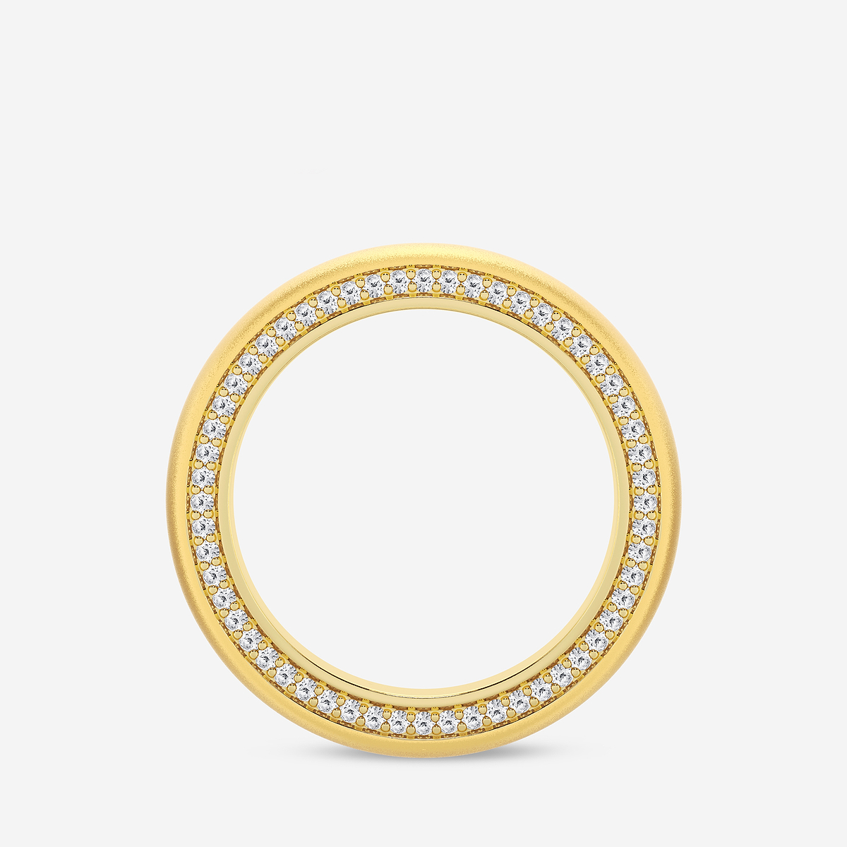 Additional Image 1 for  2/3 ctw Round Lab Grown Diamond 4mm Domed Sandblast Finish Eternity Band