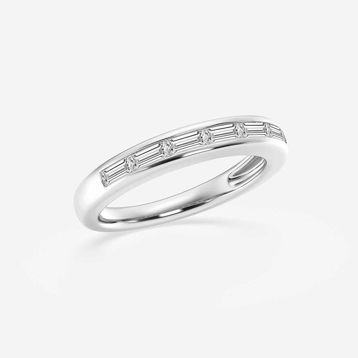 Additional Image 1 for  1/2 ctw Baguette Lab Grown Diamond Seven Stone Anniversary Band