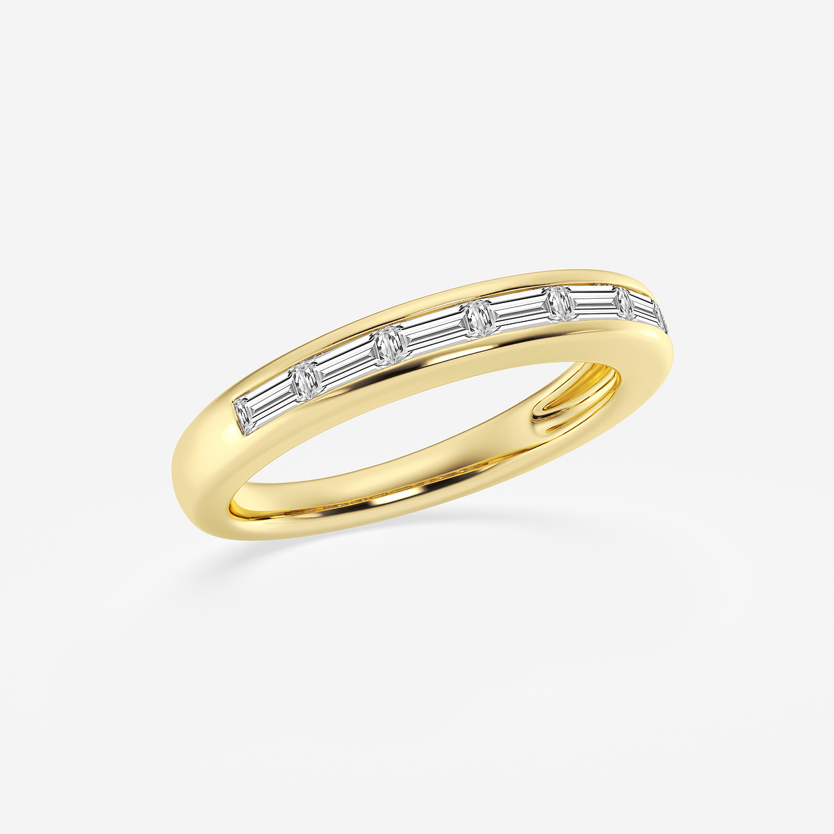 Additional Image 1 for  1/2 ctw Baguette Lab Grown Diamond Seven Stone Anniversary Band