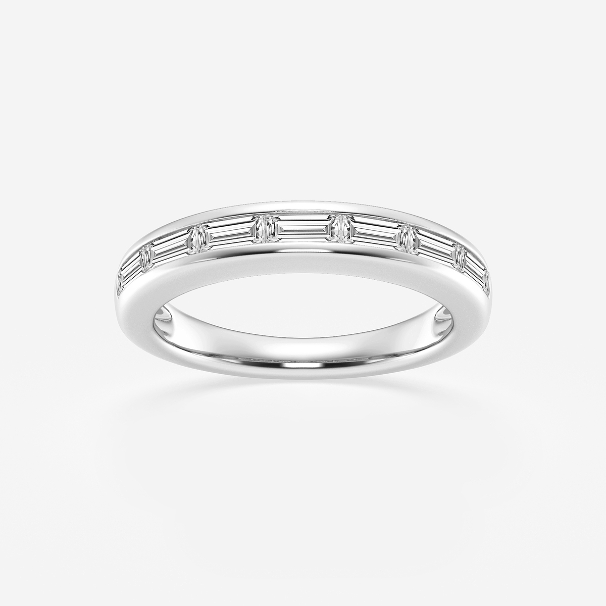3/4 ctw Baguette Lab Grown Diamond Seven Stone Anniversary Band