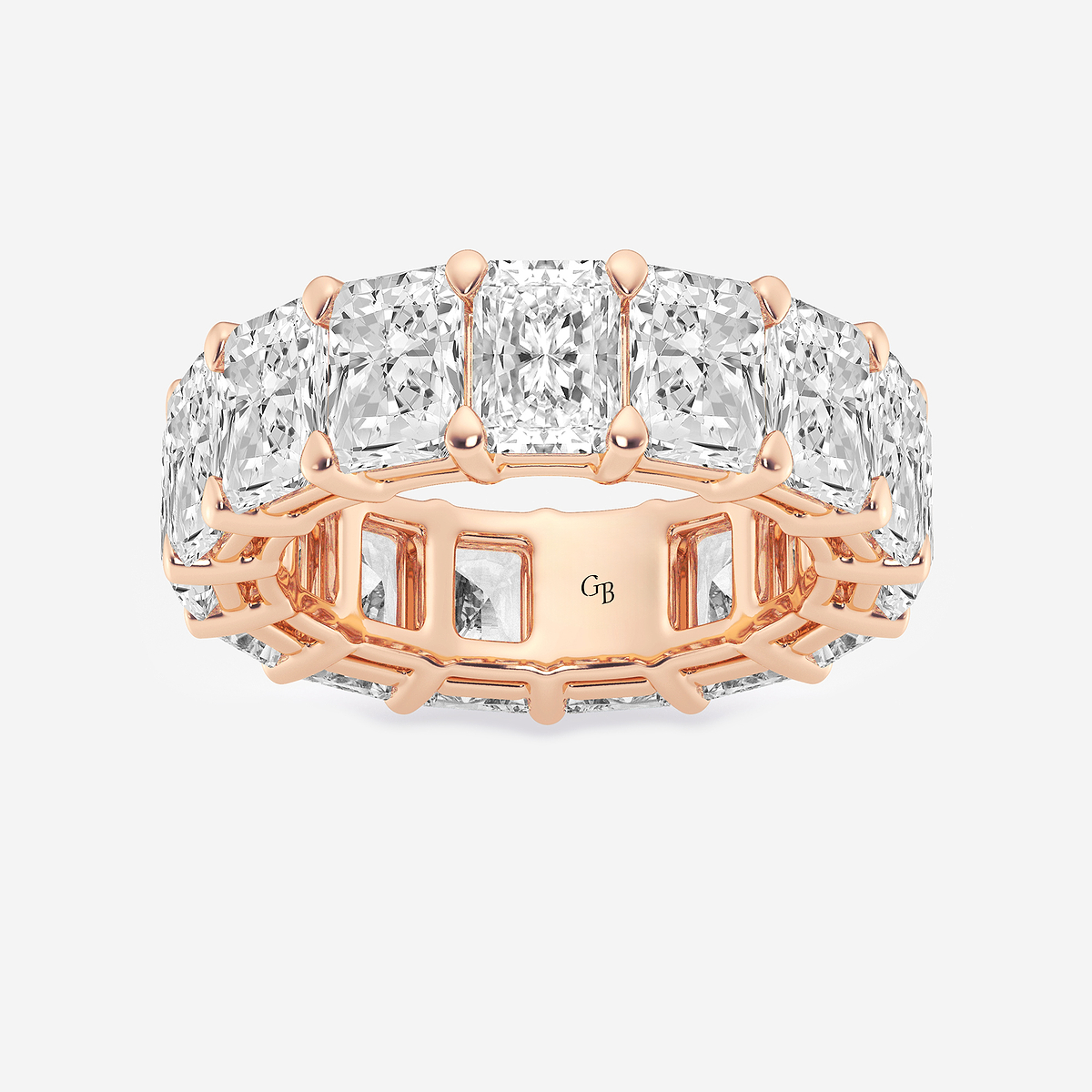 10 ctw Radiant Lab Grown Diamond Eternity Band
