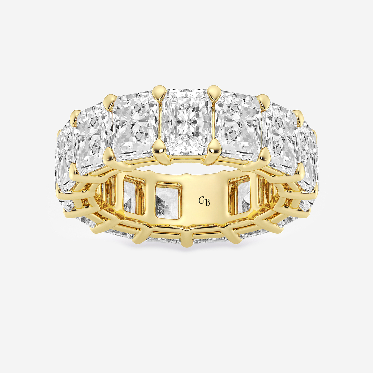 10 ctw Radiant Lab Grown Diamond Eternity Band