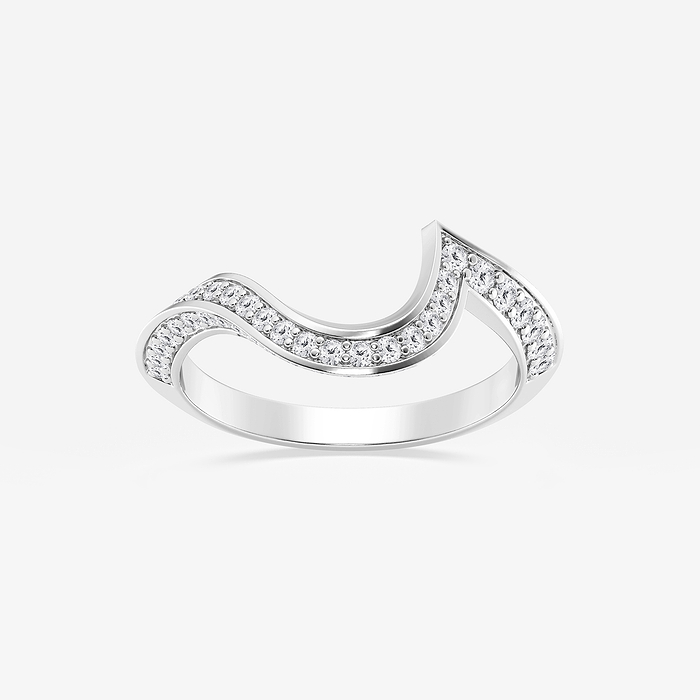 1/3 ctw Round Lab Grown Diamond Twisted Bypass Wedding Band