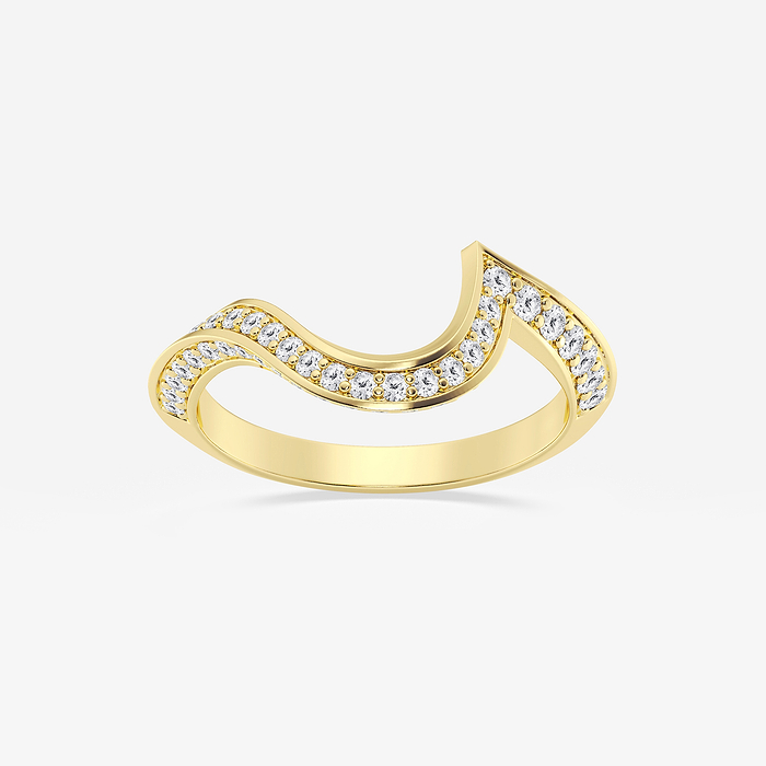 1/3 ctw Round Lab Grown Diamond Twisted Bypass Wedding Band