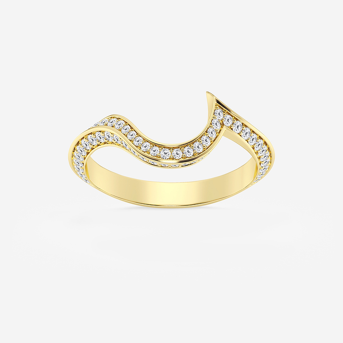 2/5 ctw Round Lab Grown Diamond Twisted Bypass Wedding Band