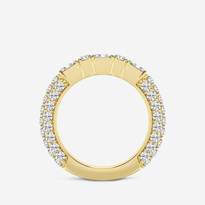 Emerald & Round Rollover Fashion Band
