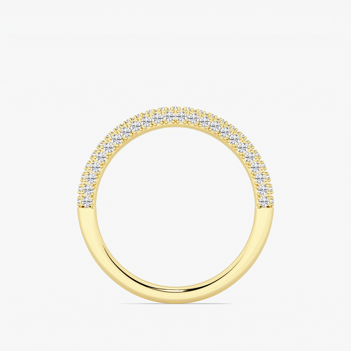 Additional Image 1 for  2/5 ctw Round Lab Grown Diamond Prong Set Contour Wedding Band