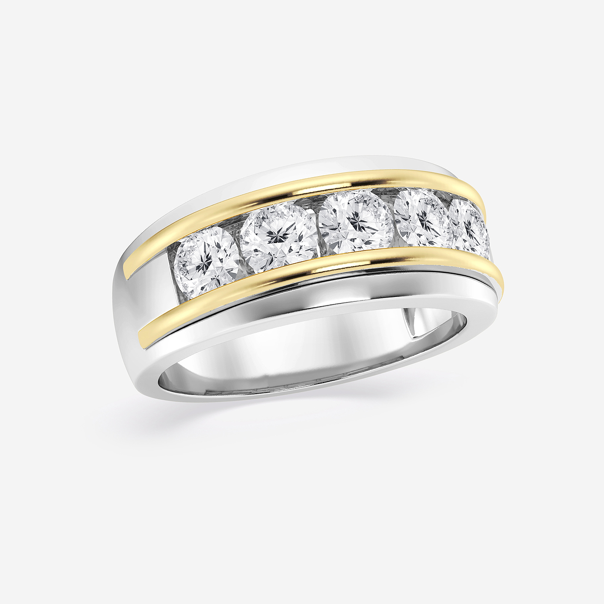 Additional Image 1 for  2 ctw Round Lab Grown Diamond Five-Stone Wedding Band