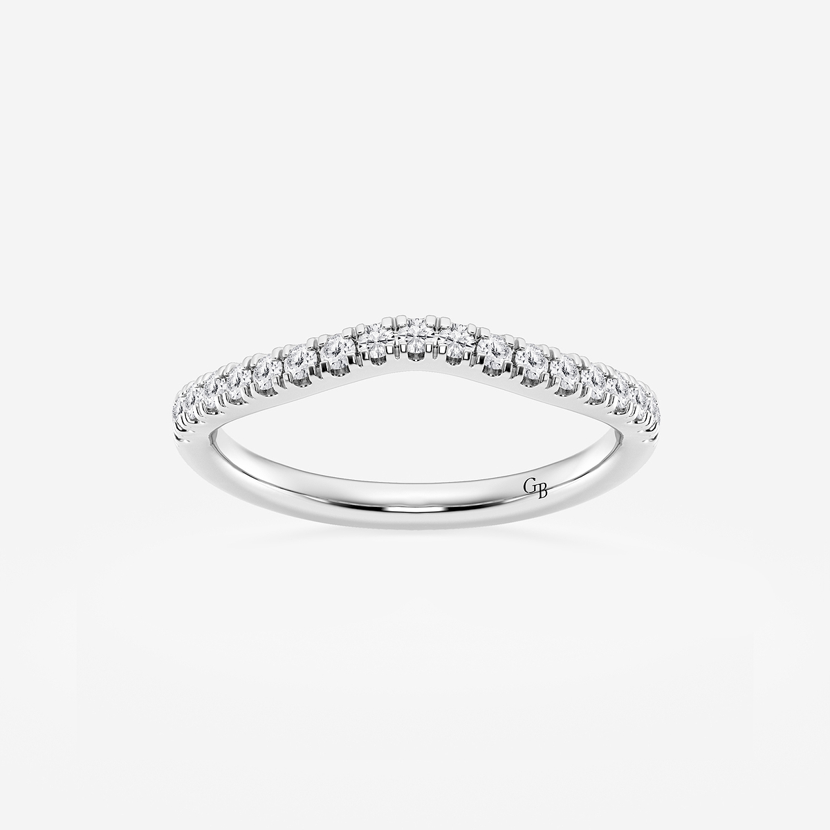1/4 ctw Round Lab Grown Diamond Contour Wedding Band