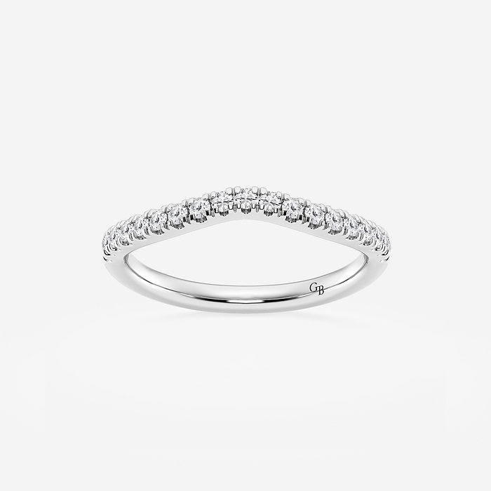 Meda Band - 1/4 ctw Round Lab Grown Diamond Contour Wedding Band