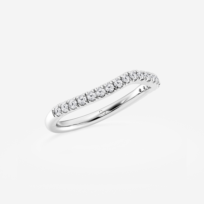 Meda Band - 1/4 ctw Round Lab Grown Diamond Contour Wedding Band