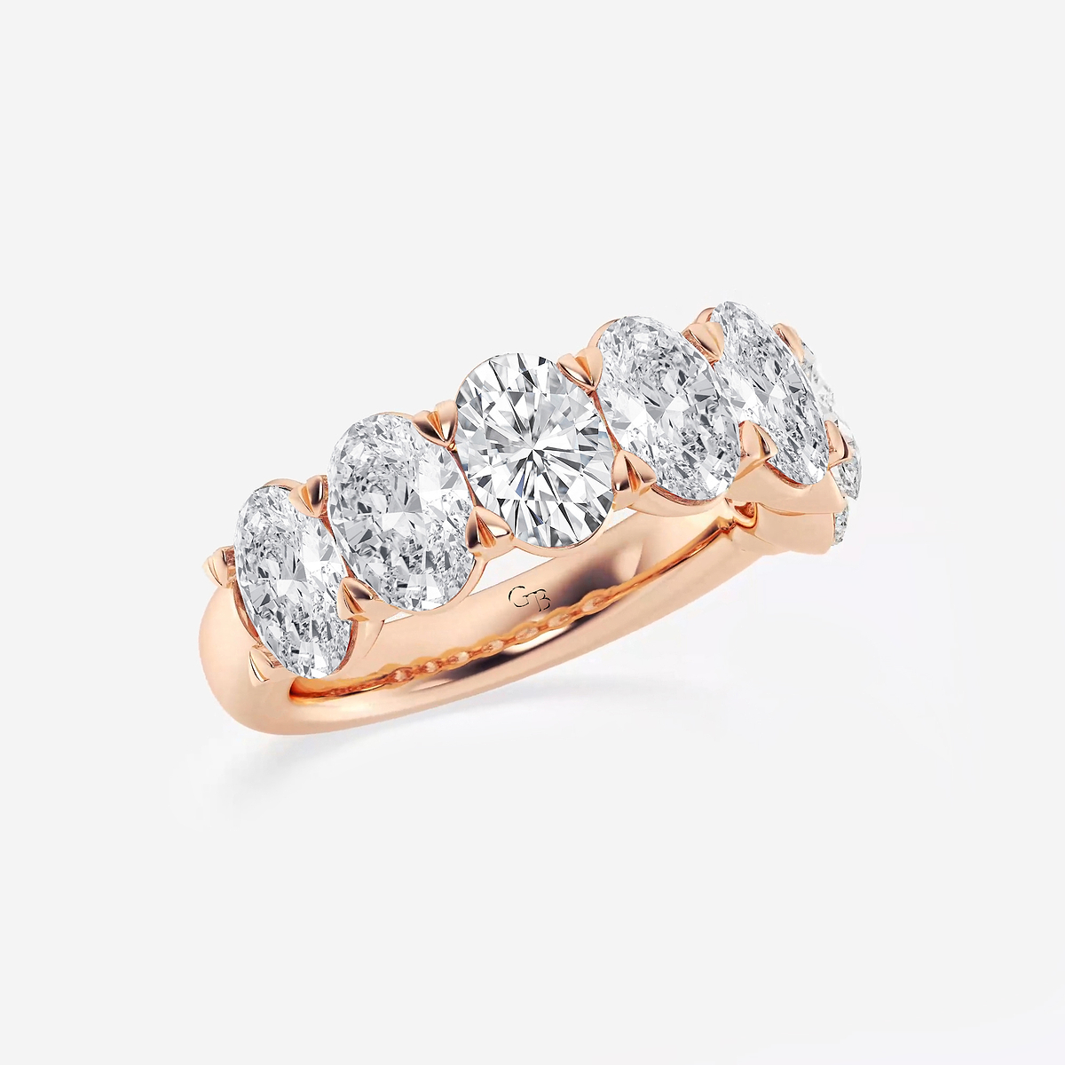 Additional Image 1 for  5 ctw Oval Lab Grown Diamond Seven-Stone Anniversary Band