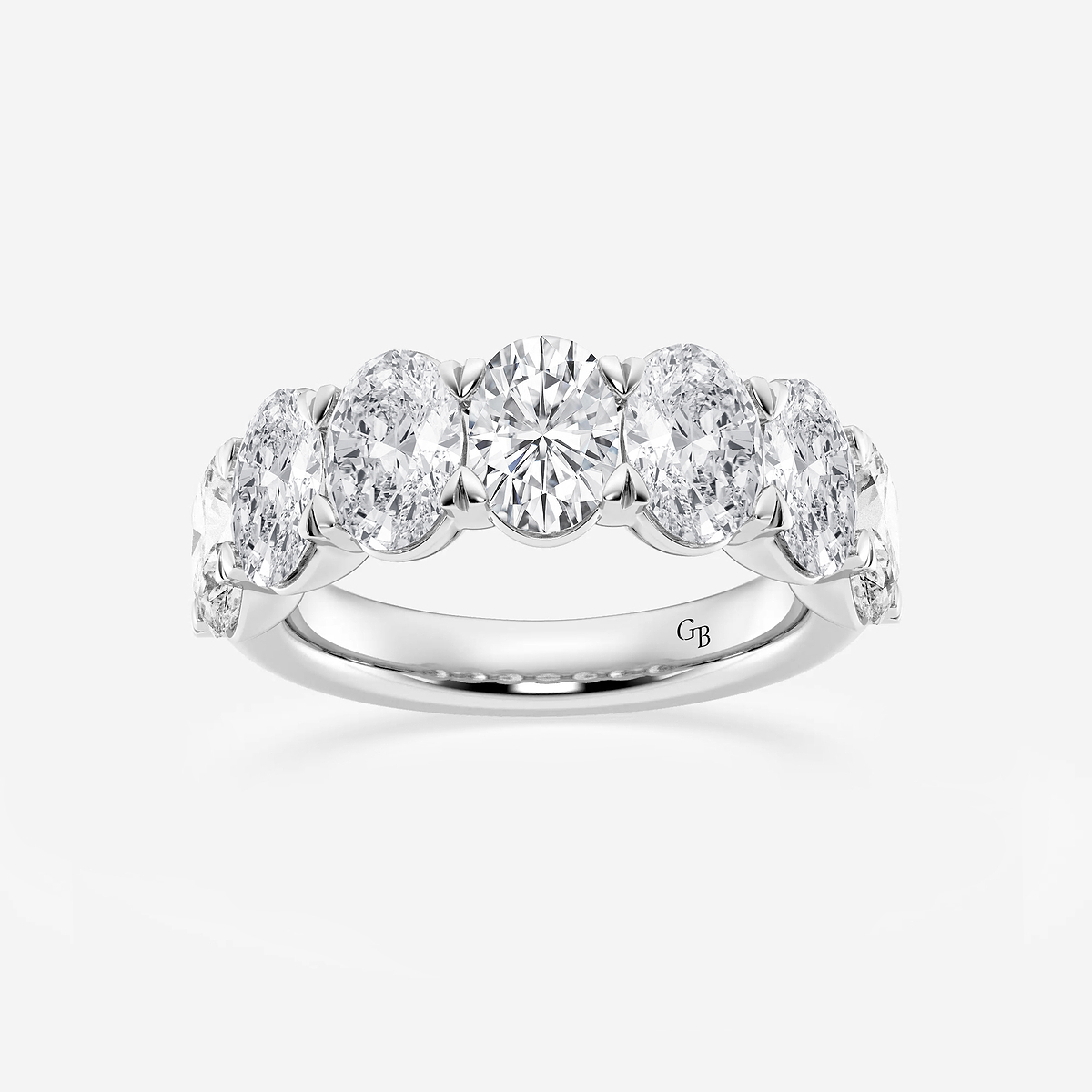 5 ctw Oval Lab Grown Diamond Seven-Stone Anniversary Band