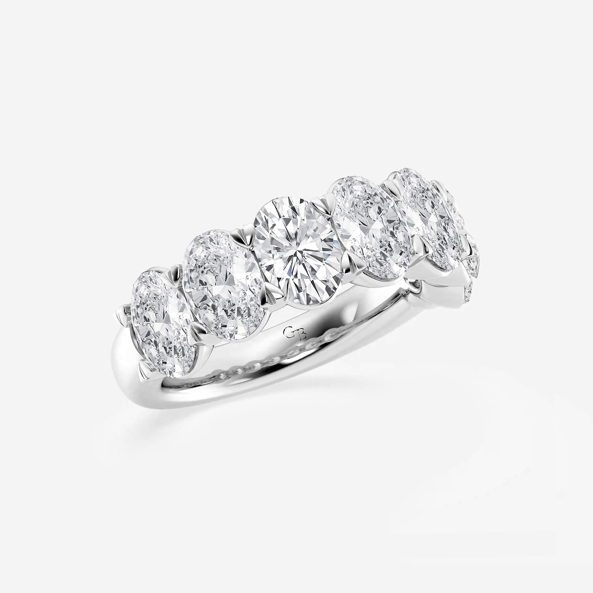 Additional Image 1 for  5 ctw Oval Lab Grown Diamond Seven-Stone Anniversary Band