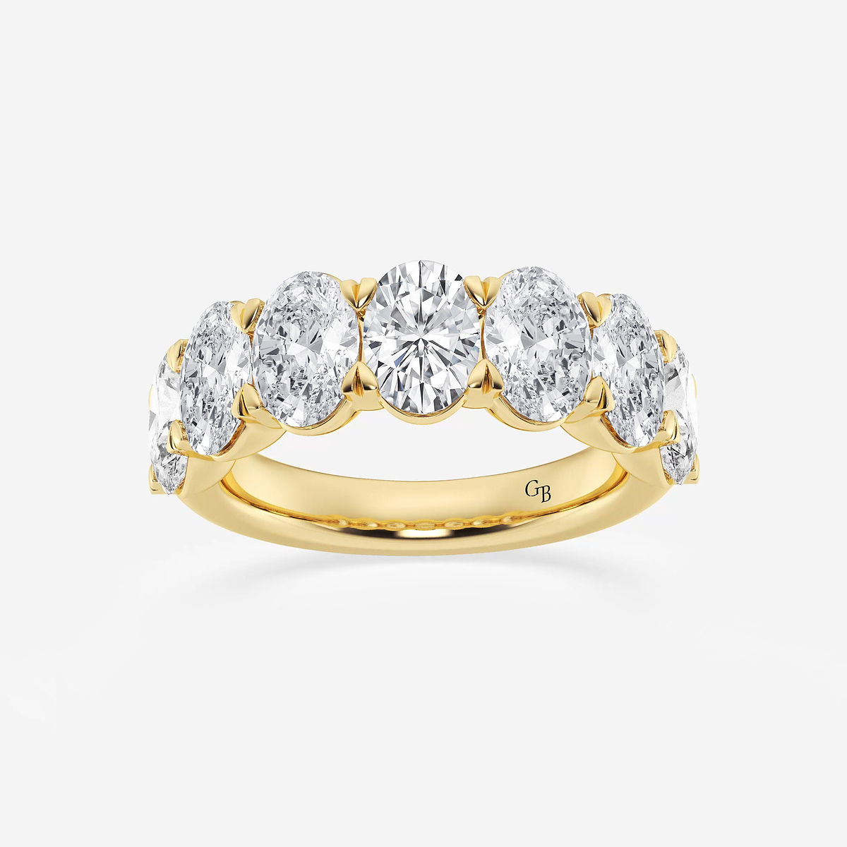 5 ctw Oval Lab Grown Diamond Seven-Stone Anniversary Band