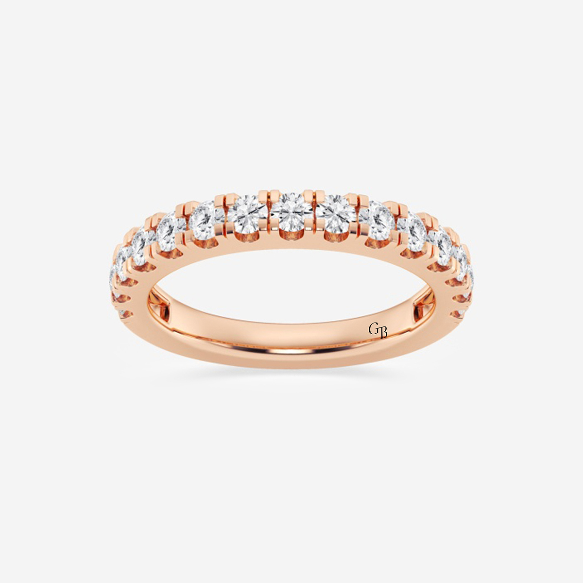 3/4 ctw Round Lab Grown Diamond Split Prong Wedding Band