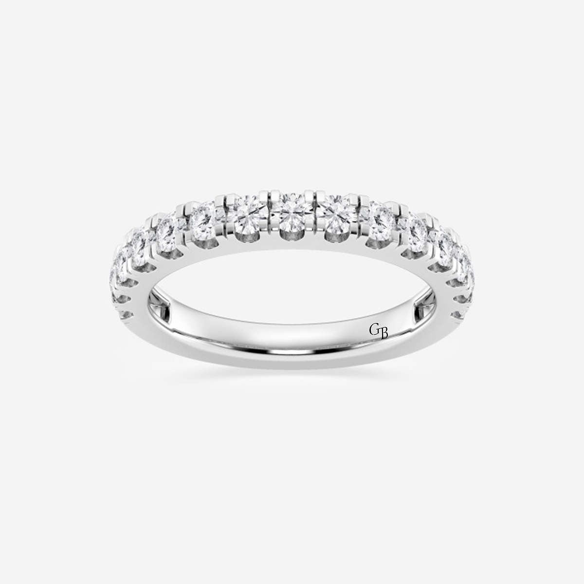 3/4 ctw Round Lab Grown Diamond Split Prong Wedding Band