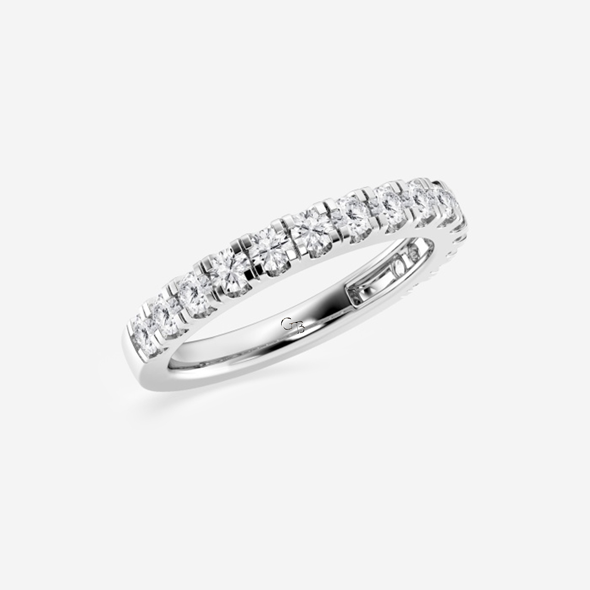Additional Image 1 for  3/4 ctw Round Lab Grown Diamond Split Prong Wedding Band