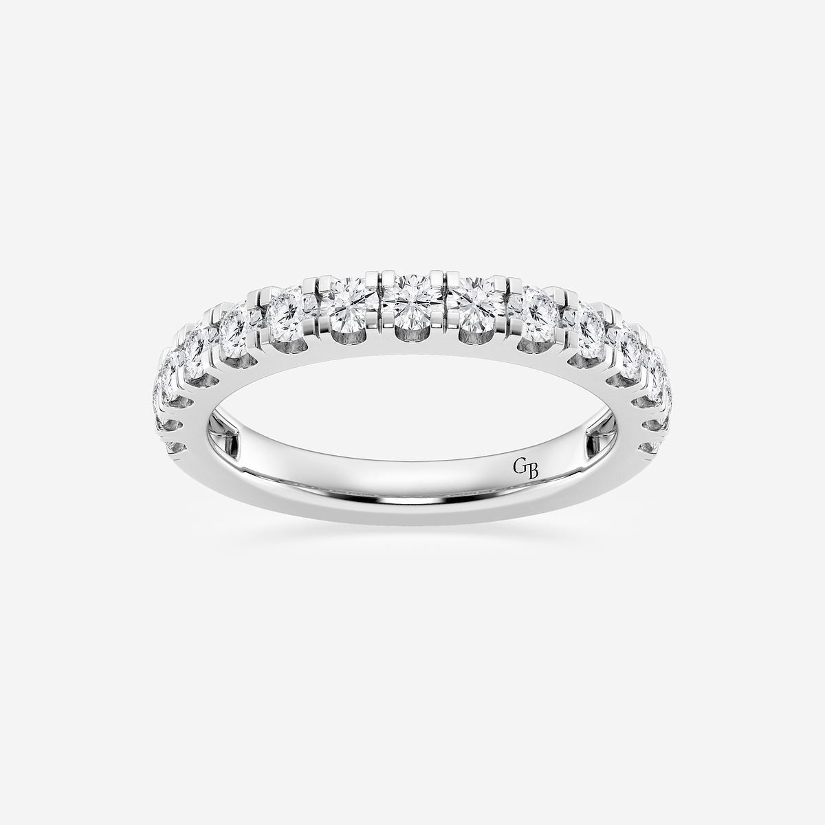 3/4 ctw Round Lab Grown Diamond Prong Set Wedding Band