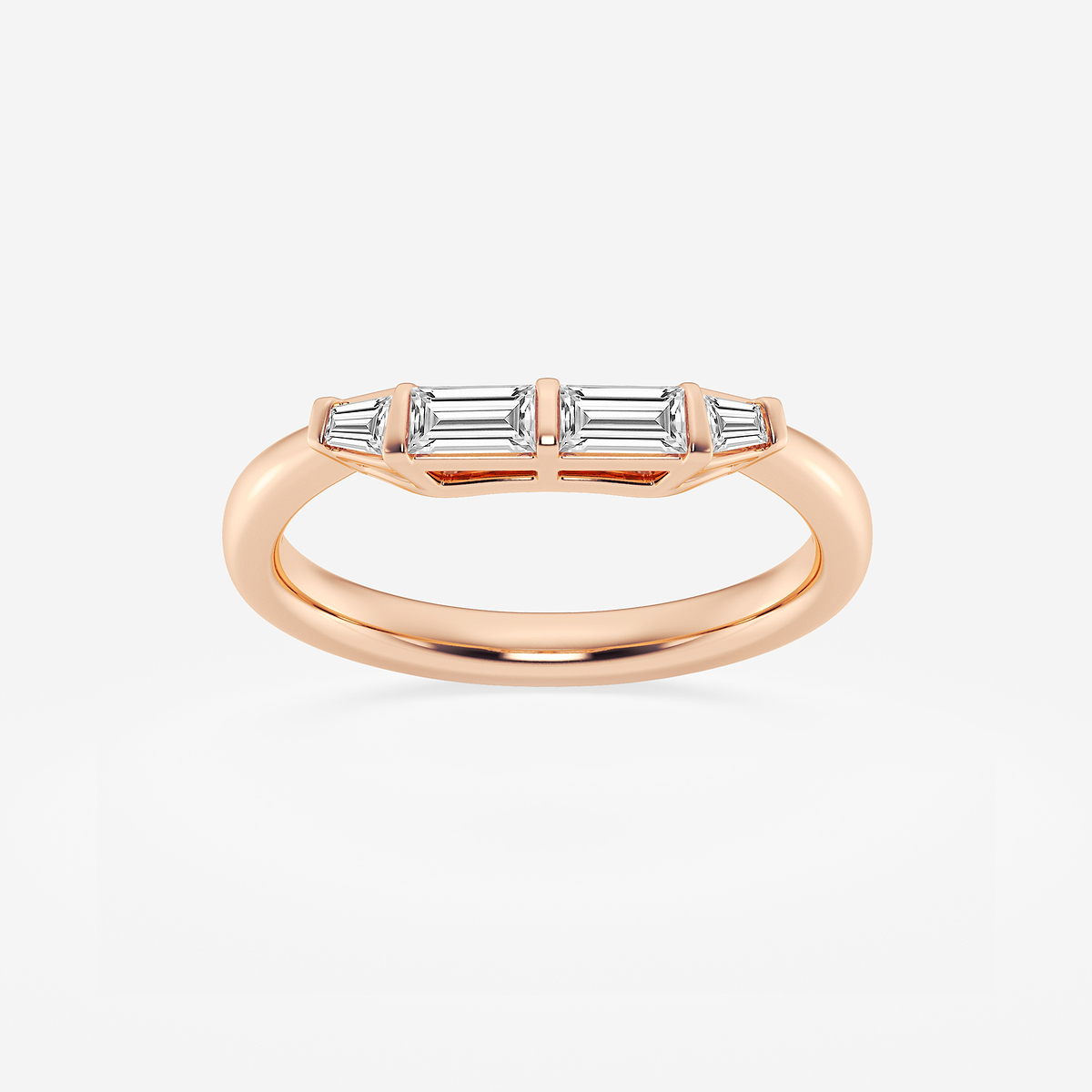 1/3 ctw Tapered Baguette Lab Grown Diamond Wedding Band
