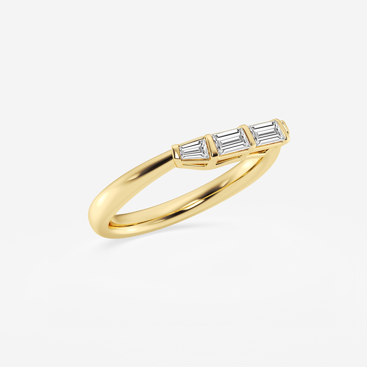 Additional Image 1 for  1/3 ctw Tapered Baguette Lab Grown Diamond Wedding Band