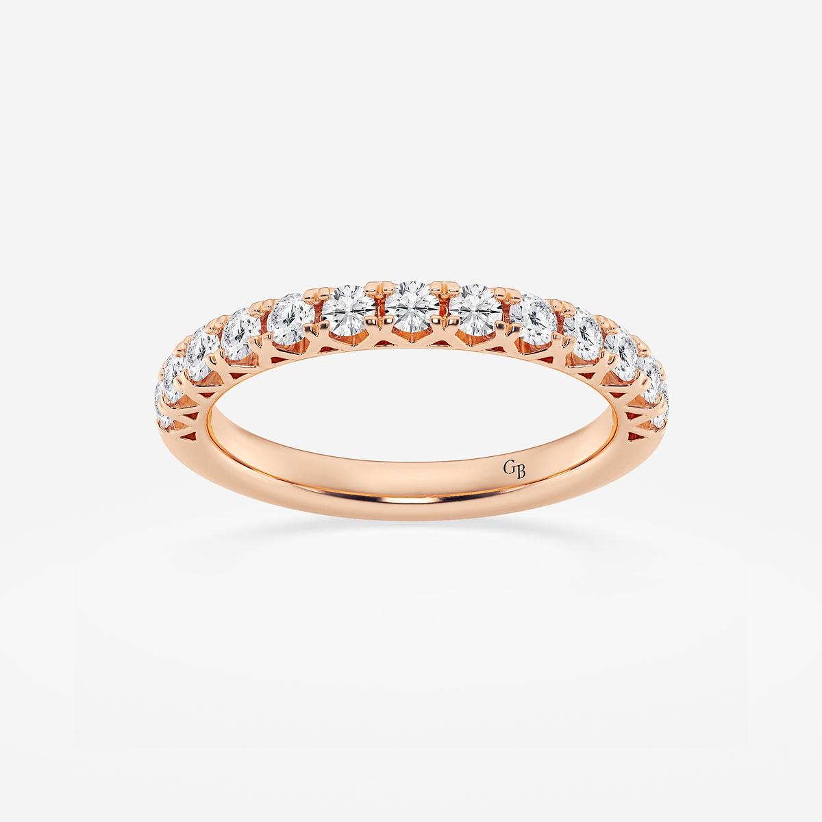 1/2 ctw Round Lab Grown Diamond Prong Set Wedding Band