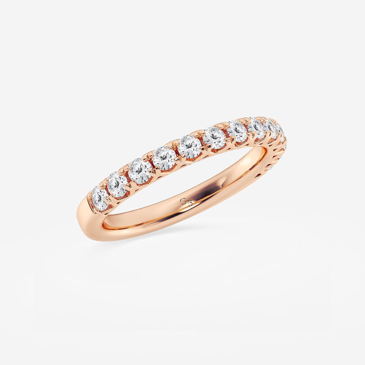 Additional Image 1 for  1/2 ctw Round Lab Grown Diamond Prong Set Wedding Band