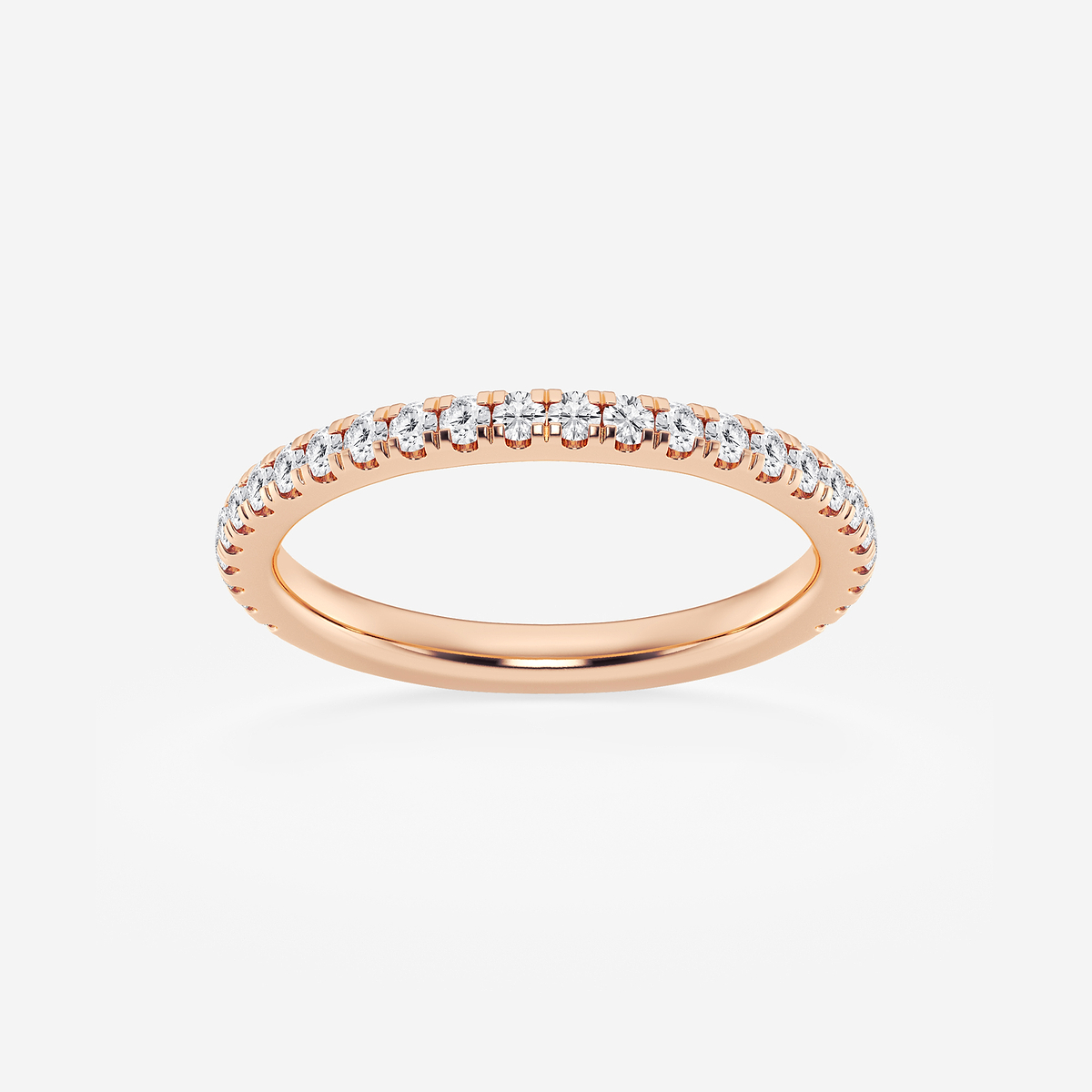 1/3 ctw Round Lab Grown Diamond Micro Pave Wedding Band