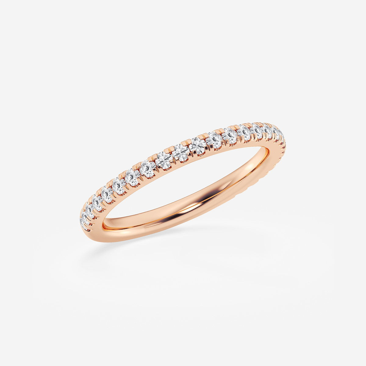 Additional Image 1 for  1/3 ctw Round Lab Grown Diamond Micro Pave Wedding Band